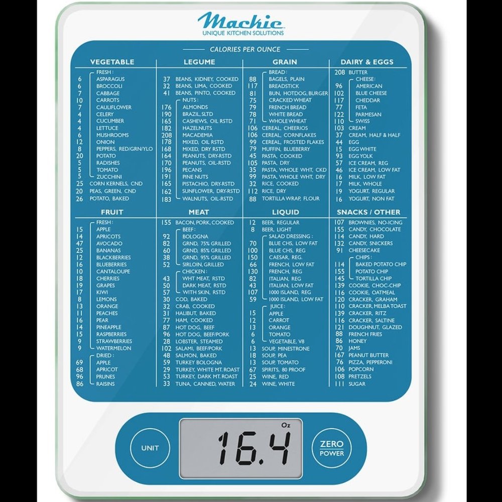 NEW Mackie C19 Precision Digital Food Scale Accurate Kitchen Calorie Counter